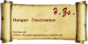 Hunger Zsuzsanna névjegykártya