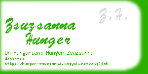 zsuzsanna hunger business card